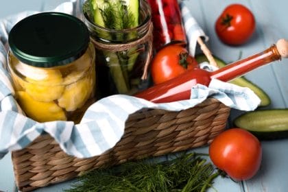 food ingredients in a basket supplied by a food supplier in Singapore